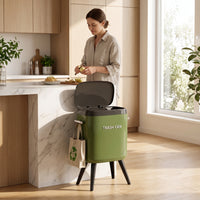 Slim Trash Can with Legs Modern Trash Can with Raised Legs Space-Saving Elevated Waste Bin Sturdy for Bathroom