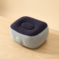 Portable Inflatable Footrest Lightweight Footrest with Flocked Top Skin-Friendly Inflatable Travel Pillow Space-Saving for Travelers