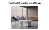 Dual-Level Oval Coffee Table Minimalist Design Household Furniture With Storage Shelf Small Space Solution
