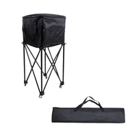 Folding Ball Storage Cart Collapsible Ball Hopper with Wheels Foldable Pickleball Cart Heavy Duty for Coaches