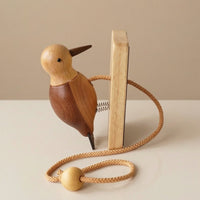 Wooden Door Chime Rustic Bird Door Chime Handcrafted Bird Ornament for Nature Lovers, Homeowners, Entryway, Porch