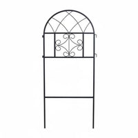Wrought Iron Fence Panel Decorative Garden Border Waterproof Interlocking Landscape Fence for Yard, Park