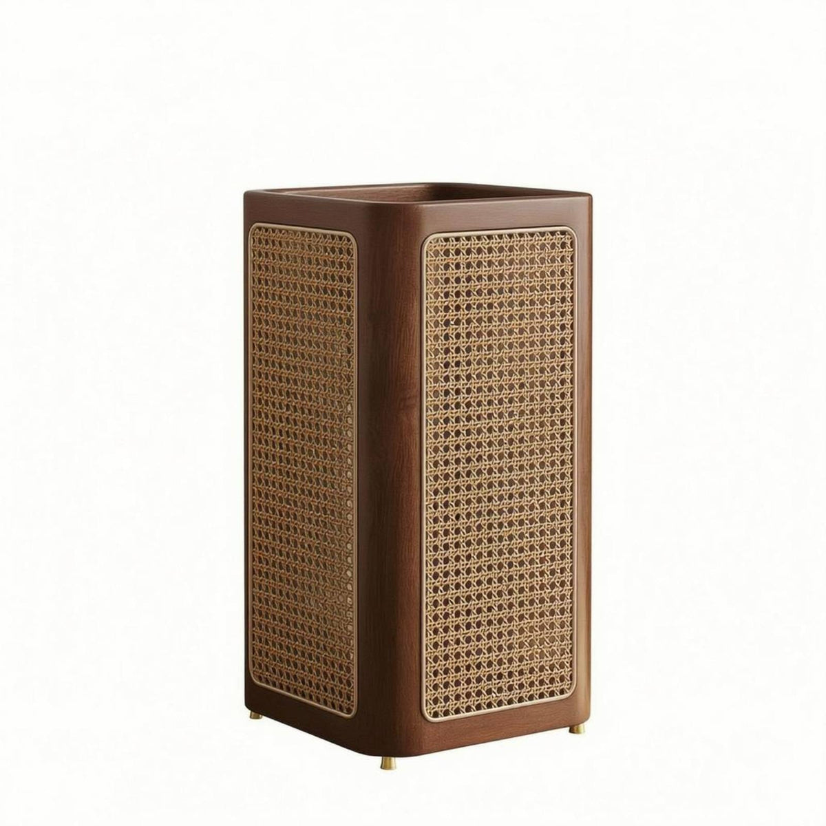 Rattan Umbrella Stand Open Top Household Storage Natural Finish for Entryway