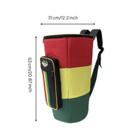 Drum Bag with Zippered Top Cover Thickened Hand Drum Backpack Cylindrical Hand for Percussionists
