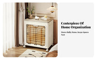 foldable Fabric Box Foldable Lidded Bin with view panel Stackable for Living Room