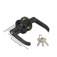 Keyed Entry Door Lever Zinc Alloy Lever-Style Door Lock Matte Finish