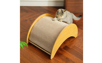 Cat Rocking Bed Curved Cradle Elegant Feline Lounger and Activity Center for Small Apartments
