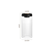 Single-Press Operation Coffee Bean Storage Jar Wide Mouth Vacuum Sealed Canister Easy to Clean Airtight Glass Container Multi-Purpose for Tea Drinkers, Kitchen, Pantry