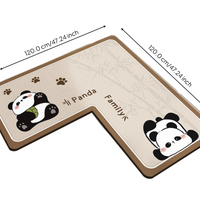 L-Shaped Diatom Mud Bath Mat Non-Slip Quick-Dry Rug