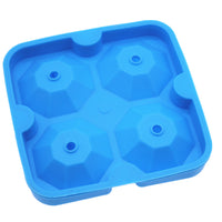 4-Cavity Diamond Silicone Ice Ball Mold for Whiskey and Cocktails
