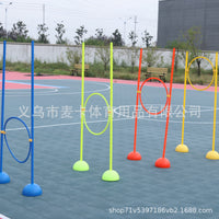 Agility Training Set with Poles, Rings, and Water-Filled Bases for Soccer & Sports Drills