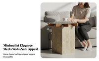 Pebble-Shaped Coffee Table Wabi-Sabi aesthetic Sculptural Coffee Table Organic Shape Minimalist Design for Homeowners, Showroom