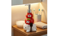 Pig-Shaped Soap Dispenser Red and White Pig Soap Bottle 200 Ml for Washbasin