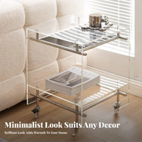 Multi-Tier Rolling Trolley Versatile Use 2-Tier Rolling Trolley Space-Saving
