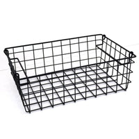 Iron Wire Basket Open-Top Organizer Space-Saving for Countertop