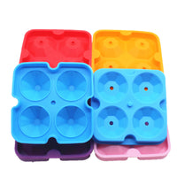 4-Cavity Diamond Silicone Ice Ball Mold for Whiskey and Cocktails