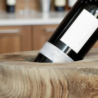 Carved Wood Vino Holder Distinctive Gift Carved Wood Vino Bottle Stand