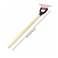 D-Shaped Grip Spade Handle Long-Lasting Wooden Shaft Polished Finish