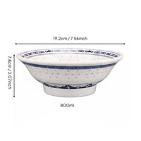 Chinese Type Dessert Bowl Colorfast Blue and White Pattern Bowl Thickened Material Tableware for Restaurant
