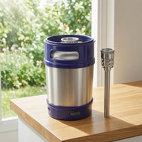 Mini Keg Stainless Steel Keg with Spear Growler Portable Container Corrosion Resistant for Homebrewers, Home Bar, Kitchen