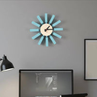 Windmill Wall Timepiece Non-Ticking Timepiece Battery Operated for Living Room