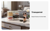 Clear Partitioned Tray Transparent Design Divided Plastic Container Space-Saving