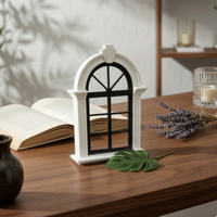 Miniature Window Scene Tabletop Lattice Window Prop Openable
