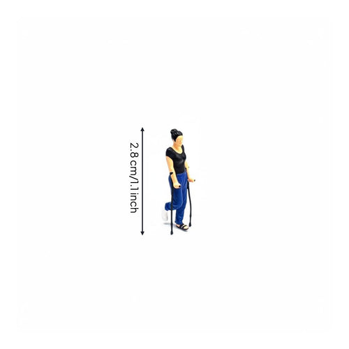 4 Pieces 1:64 Miniature Figures Realistic Details Mini People Model Set