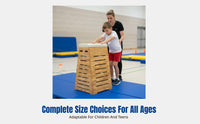 Kindergarten Vaulting Box, Wooden Detachable Gymnastics Equipment, Adjustable Height, School Fitness