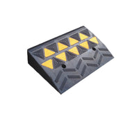 Heavy-Duty Rubber/Plastic Curb Ramp for Driveways, Thresholds, and Steps