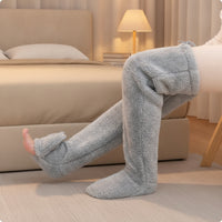 Sumptuous Sleep Socks Fuzzy Socks with Drawstring Fleece Leg Warmers Adjustable for Lounging