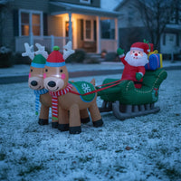 Lighted Inflatable with Reindeer