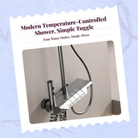 Brass thermostatic rainfall shower