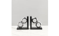 2 Pieces Crystal Bookend Sturdy Base Decorative Book Stopper for Bookshelf, Desk