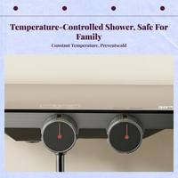 Brass shower faucet, temp control.