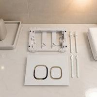 Concealed Cistern Flush Panel White Bathroom Accessory with Cutouts