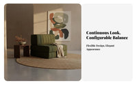 Configurable Block Sofa Nordic Design Living Room Furniture Wabi-Sabi Aesthetic Soft Upholstery for Apartment Dwellers