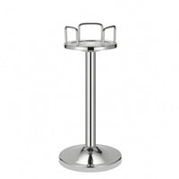 Ice Bucket Holder Portable Stainless Steel Pedestal Stand with Round Base Tarnish-resistant Fade-resistant Rust-resistant Suitable for Dining Rooms Outdoor Events