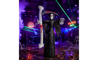 Freestanding Grim Reaper with Reaping Blade Oversized Inflatable Grim Reaper Outdoor Seasonal for Yard, Halloween Parties, Storefront