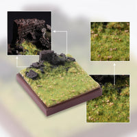 1/64 Scale Miniature Display Base Low-Profile Display Platform with Frame Compact Solid for Modelers, Desk, Shelf