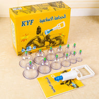Vacuum Cupping Therapy Set with Suction Pump for Body Massage and Pain Relief