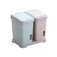 Household Trash Can with Lid for Bathroom Kitchen Office Living Room Bedroom Large Capacity Storage Bin Set