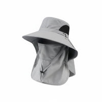 Detachable Flaps Full Coverage Sun Protection Hat Breathable Mesh Panels Sun Hat with Neck Flap Adjustable Headwear for Men, Gardening, Beach