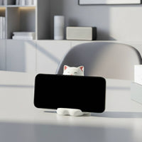 Cat Phone Holder Two-Way Function Praying Cat Figurine Great Gift Idea