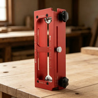 Adjustable Mortise Jig Precision Hinge Routing Jig with Router Bit Heavy Duty Door Hinge Router Template for Carpenters