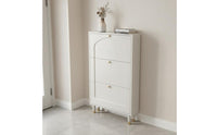 Tipping Shoe Storage Unit Large Capacity Flip Drawer Shoe Storage Contemporary Home Furniture for Entryway, Hallway