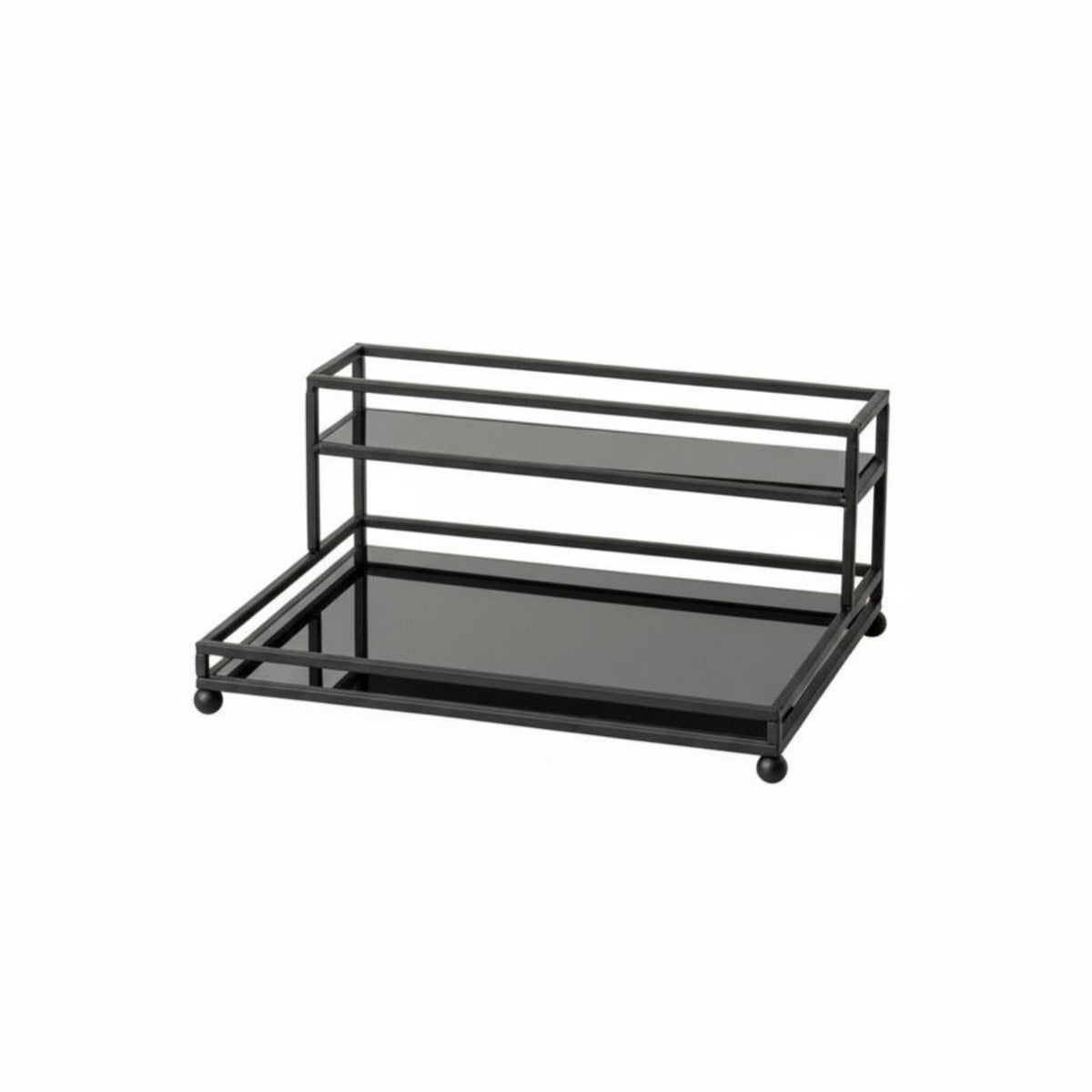 Acrylic Makeup Shelf Raised Edge Design Acrylic Cosmetic Shelf Space Saving Skincare Storage Rack for Dressing Table, Bedroom