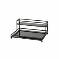 Acrylic Makeup Shelf Raised Edge Design Acrylic Cosmetic Shelf Space Saving Skincare Storage Rack for Dressing Table, Bedroom