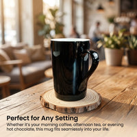 Coffee with Lid 12 oz, Oversized Mugs for Home Use and Workplace, Solid Color Vintage 270ml Capacity