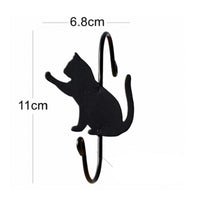 Feline Wall Hook Simple Outline Home Decor Easy to Install for Rail